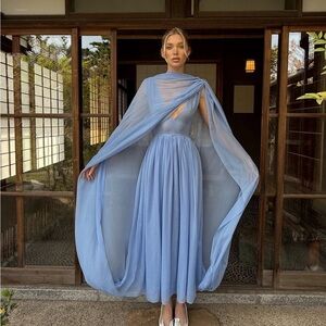 Helsa The Sabine Silk Chiffon Dress- never worn